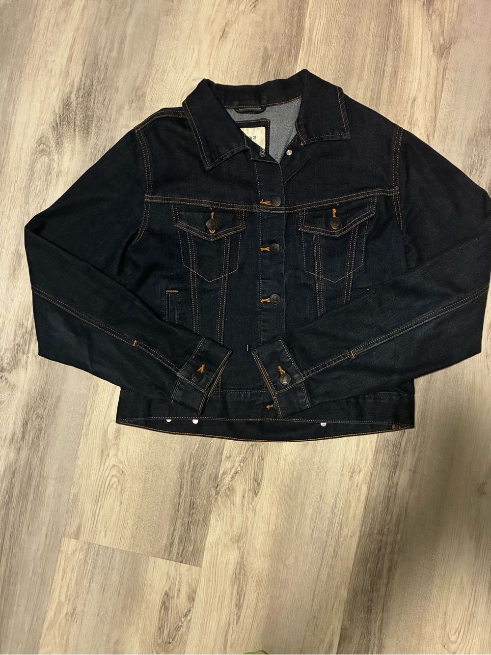 Forever 21 Dark Indigo Denim Jacket - Women's Jean Jacket